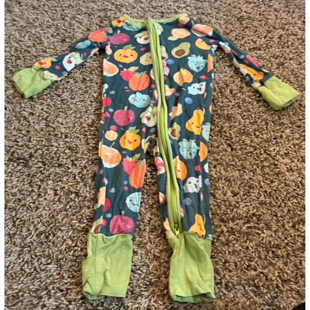 Unknown Brand- Unisex Fruit Theme Bamboo One Piece Sleeper 0-3 Months